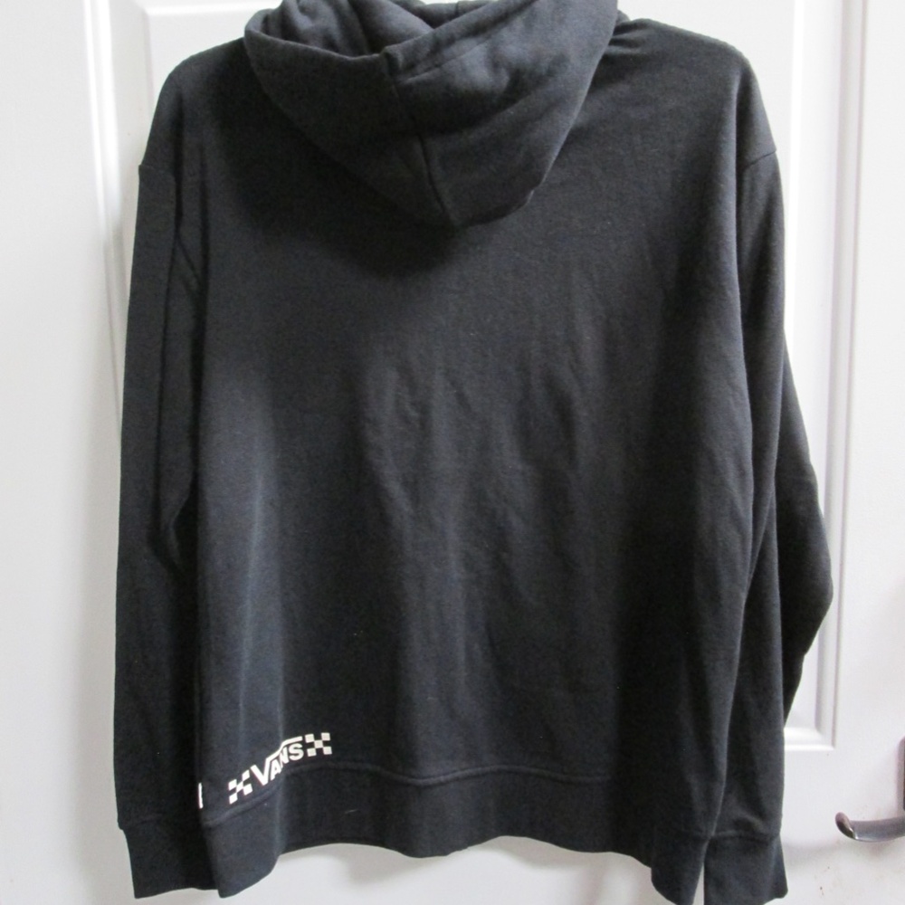 new VANS MEN;S BLACK sweatshirt with hoodie Sz S - Picture 6 of 9